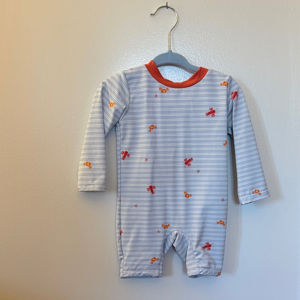 Striped Blue and Red Kids Bodysuit